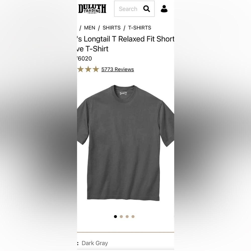 Duluth Training Men’s Longtail Relaxed-fit crew neck tee, Medium